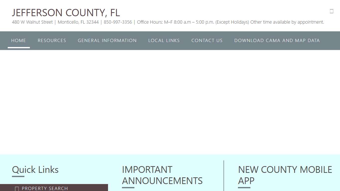 Jefferson County, FL – Official Website of the Jefferson County Property Appraiser