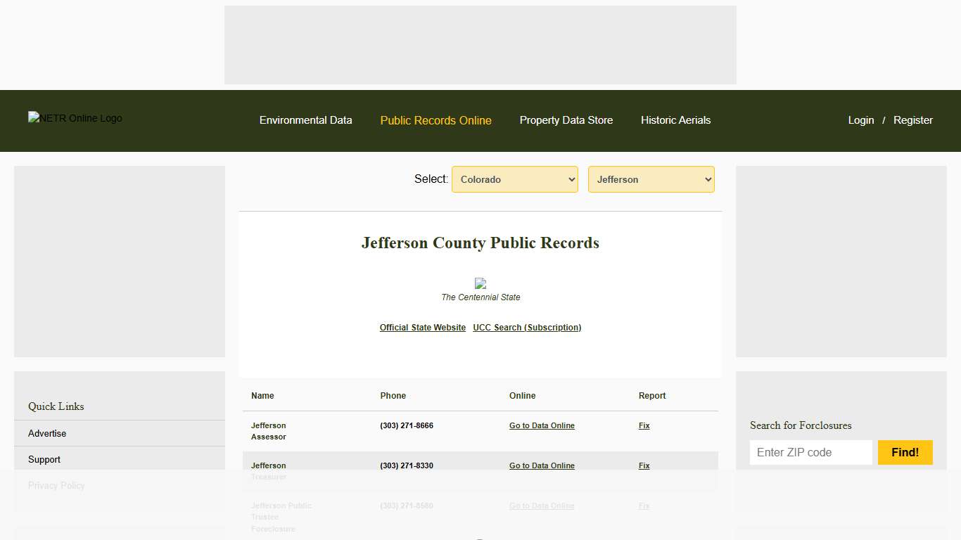 NETR Online • Jefferson • Jefferson Public Records, Search Jefferson Records, Jefferson Property Tax, Colorado Property Search, Colorado Assessor